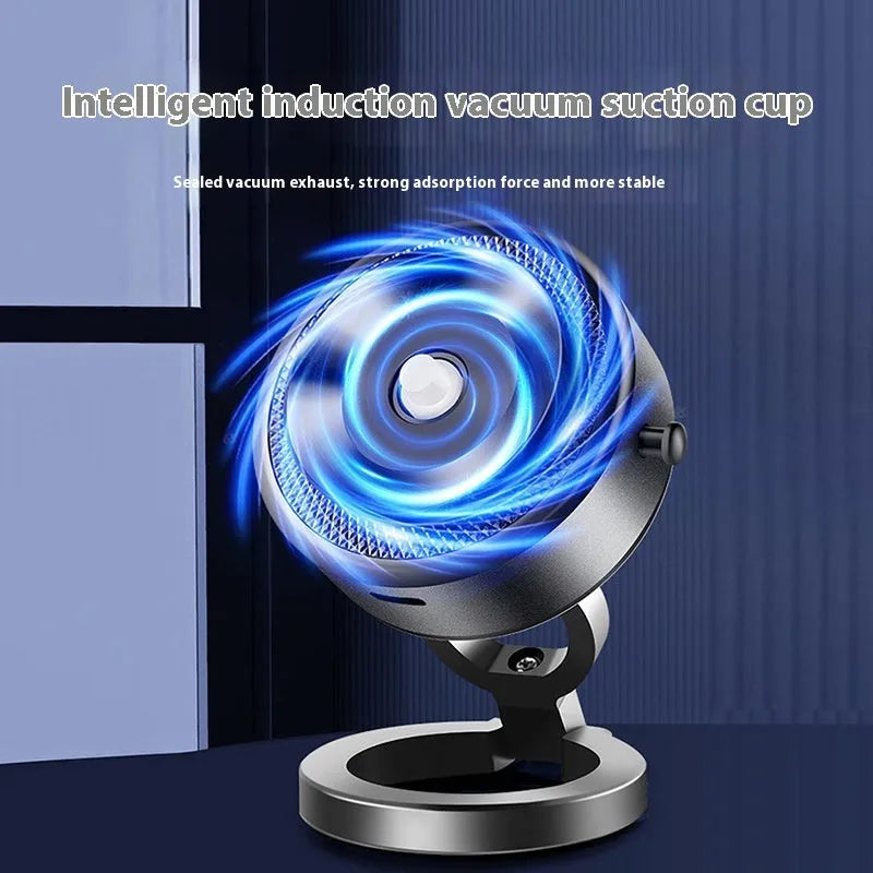 Car magnetic phone holder with alloy frame and 360 degree rotation, black colour option