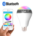E27 smart Bluetooth speaker light bulb with white and multi-coloured LED glow