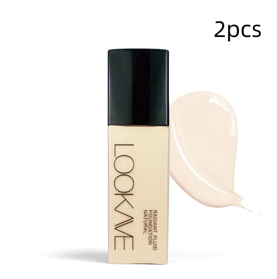 LOOKAVE Matte Liquid Foundation bottle in 21ml size showing shade options LK63C-01 to 06.
