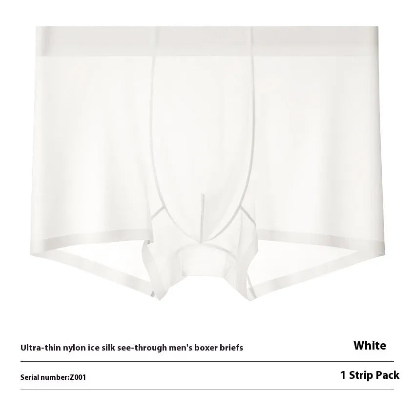 Ice silk breathable boxer briefs in multiple colours with seamless design for summer wear