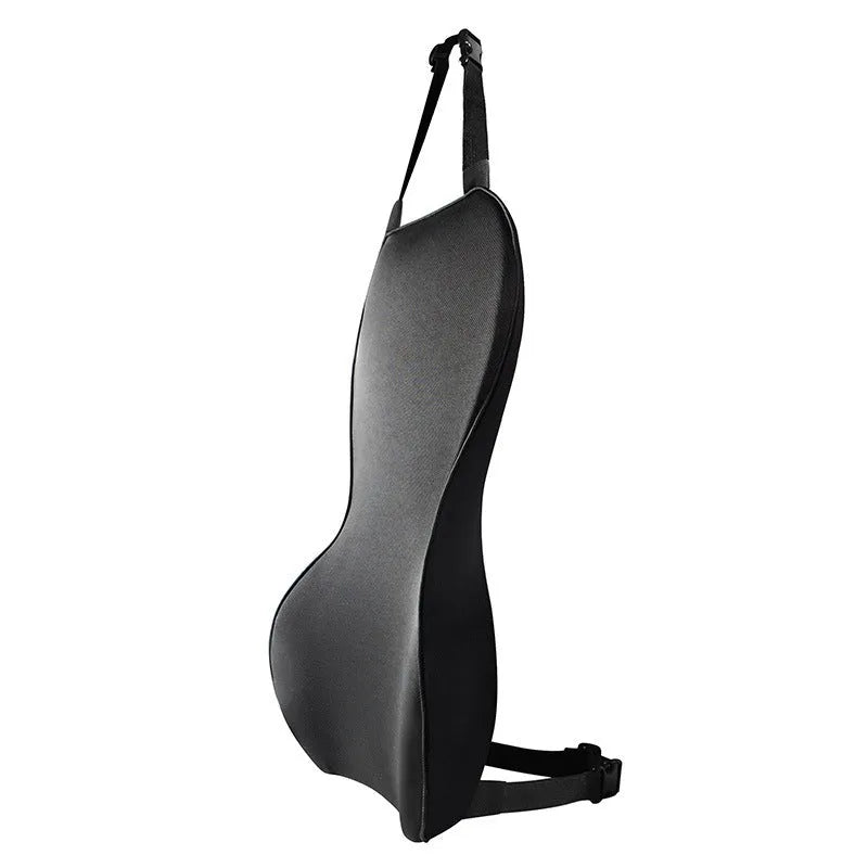 Memory cotton car waist back cushion in black, coffee, grey and off-white colours on car seat