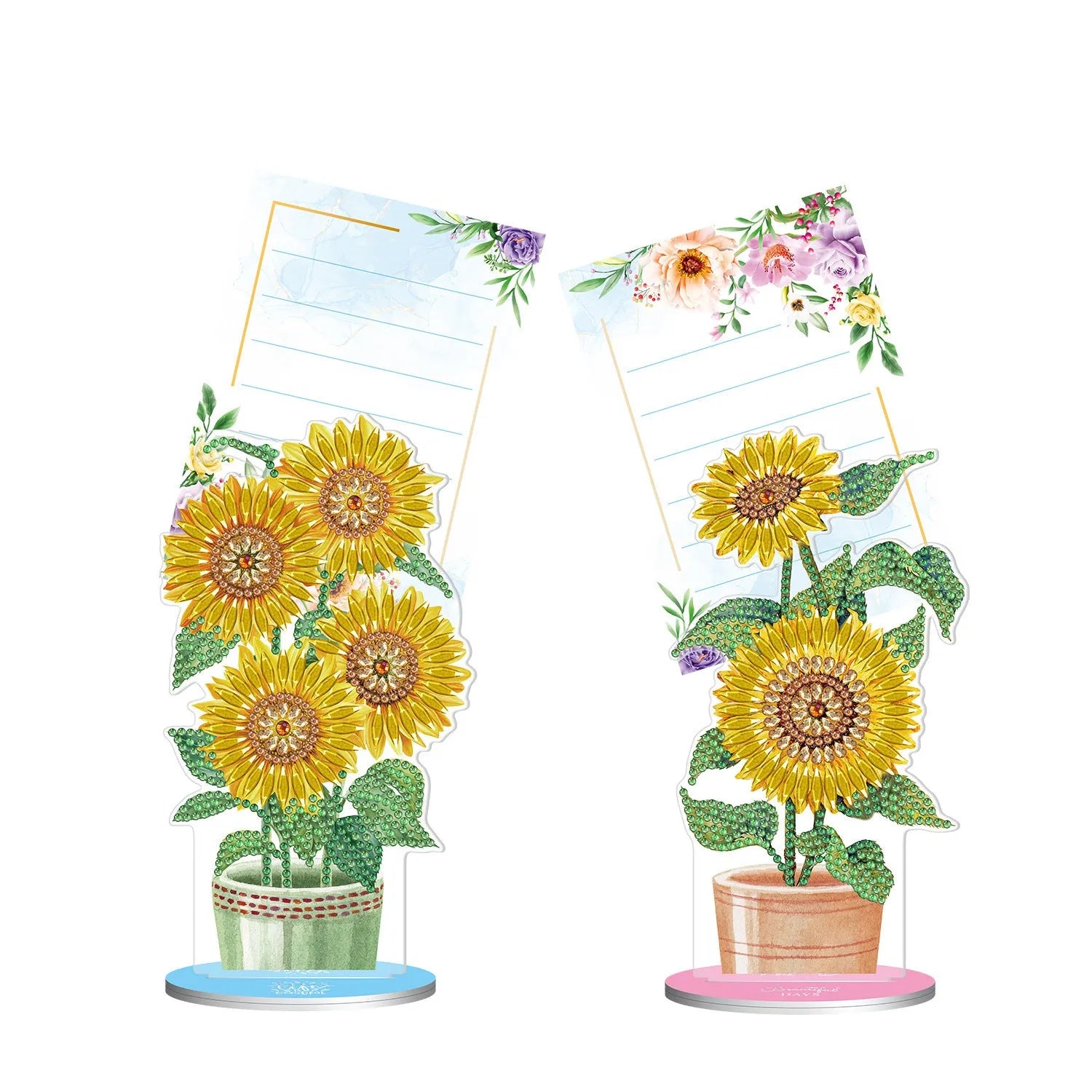 American style diamond painting desktop note clip decoration on a table.