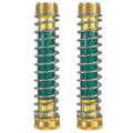 Brass spring hose connector for garden irrigation with spiral mechanism to prevent pipe wrinkles