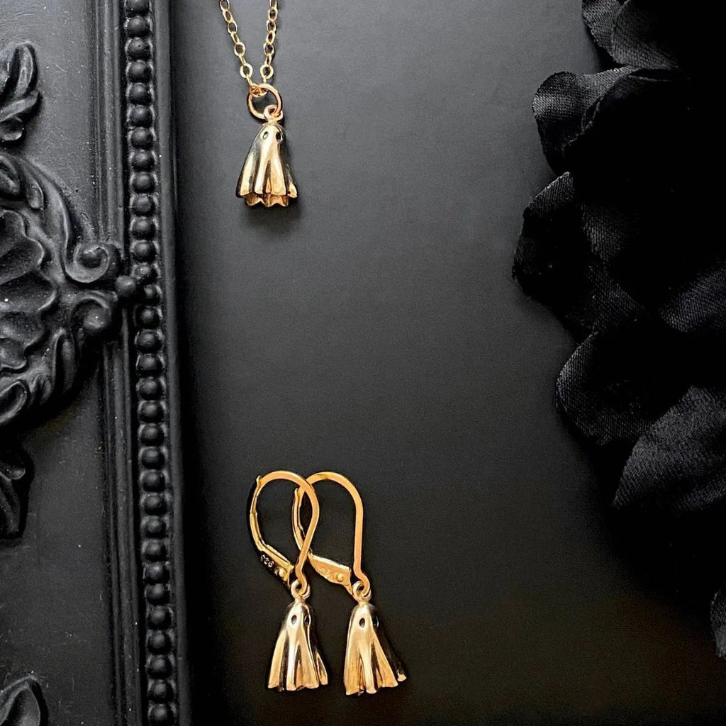 Ghost pendant necklace with titanium steel pendant and stainless steel chain options