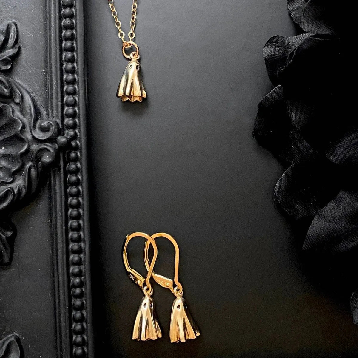 Ghost pendant necklace with titanium steel pendant and stainless steel chain options