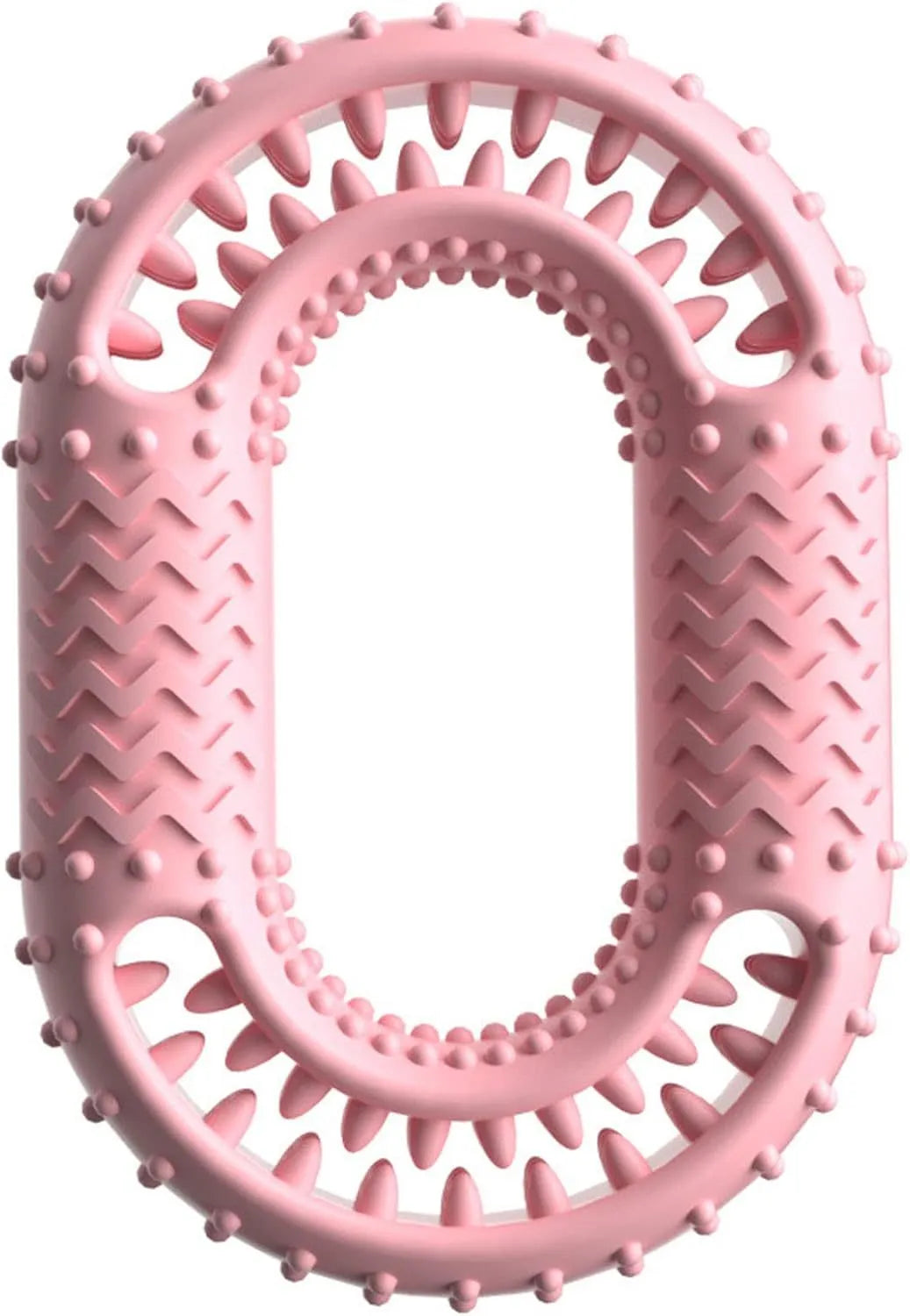Blue O-ring shaped resistant dog chew toy for aggressive chewers and dental care