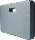 A blue Eva foam garden kneeler pad on grass, measuring 45 cm long by 28 cm wide.