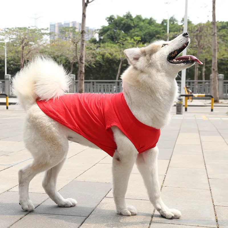 Cotton dog vest summer tshirt for small medium large dogs XS-5XL breathable pet top