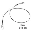 54cm anti-bite steel wire double buckle fishing pins in black green red colours