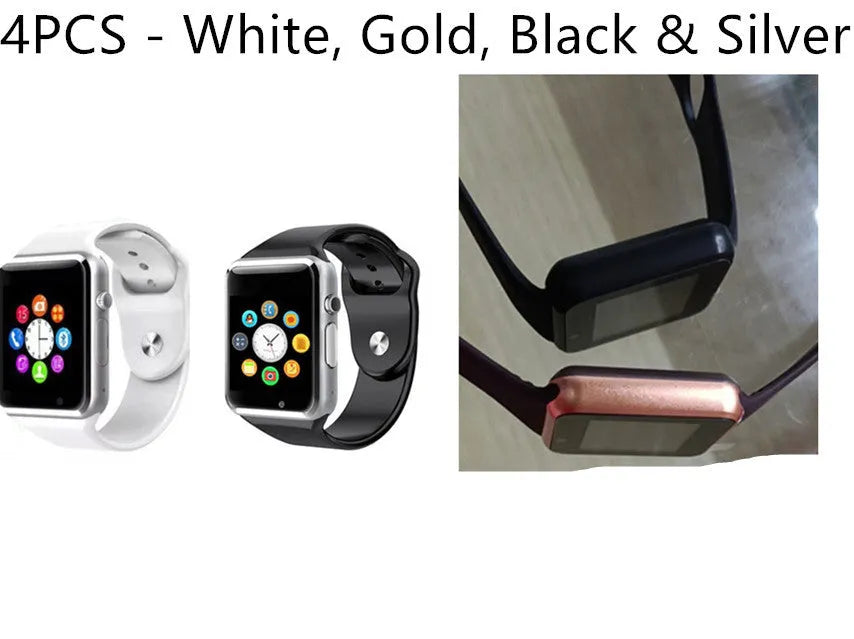 Android smartwatch with 1.54-inch screen showing watch face, available in eight colours with camera and SIM card slot