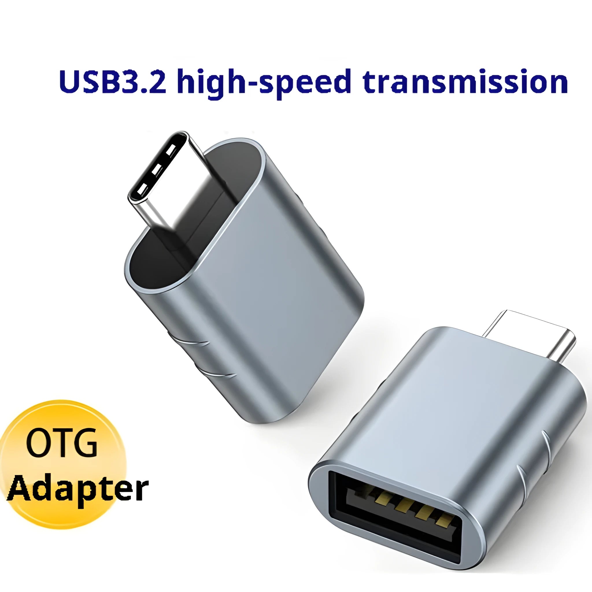 USB-C to USB-A adapter converter in multiple colours with zinc alloy shell and 10Gbps data transfer speed