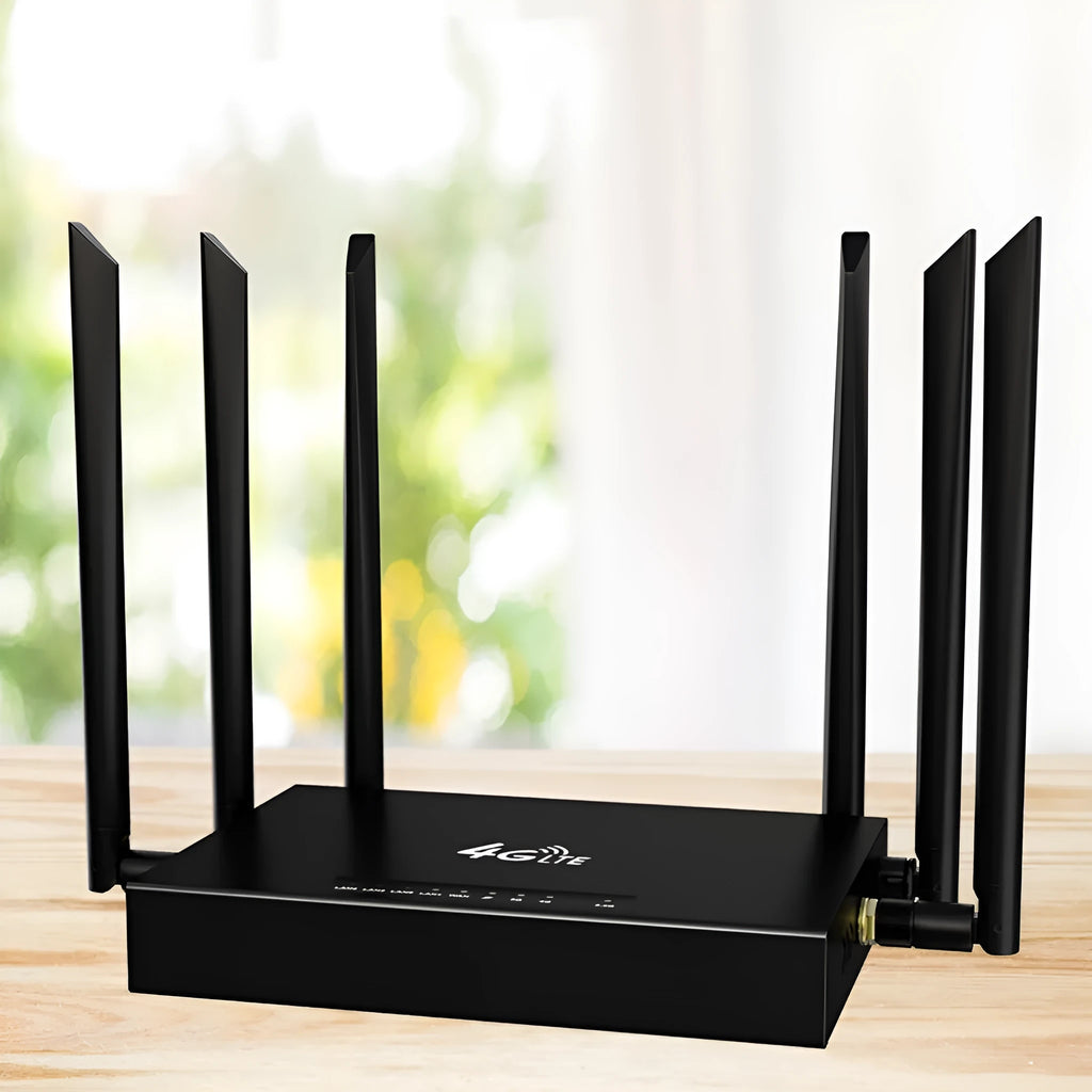 Industrial iron box 4G/3G router showing ED128 model with external antenna options