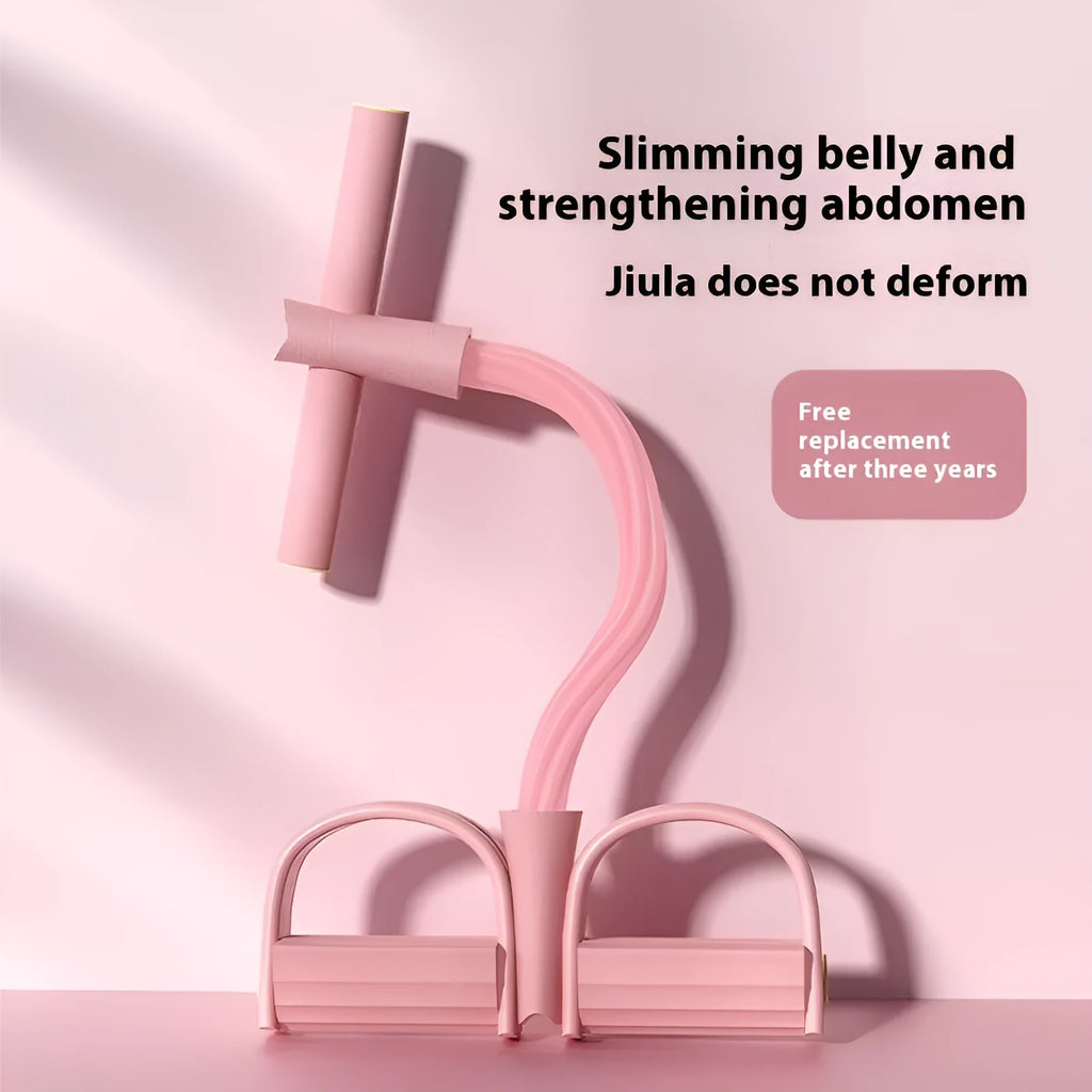 Purple TPR waist slimming exercise device with adjustable pedal puller rope for home workouts
