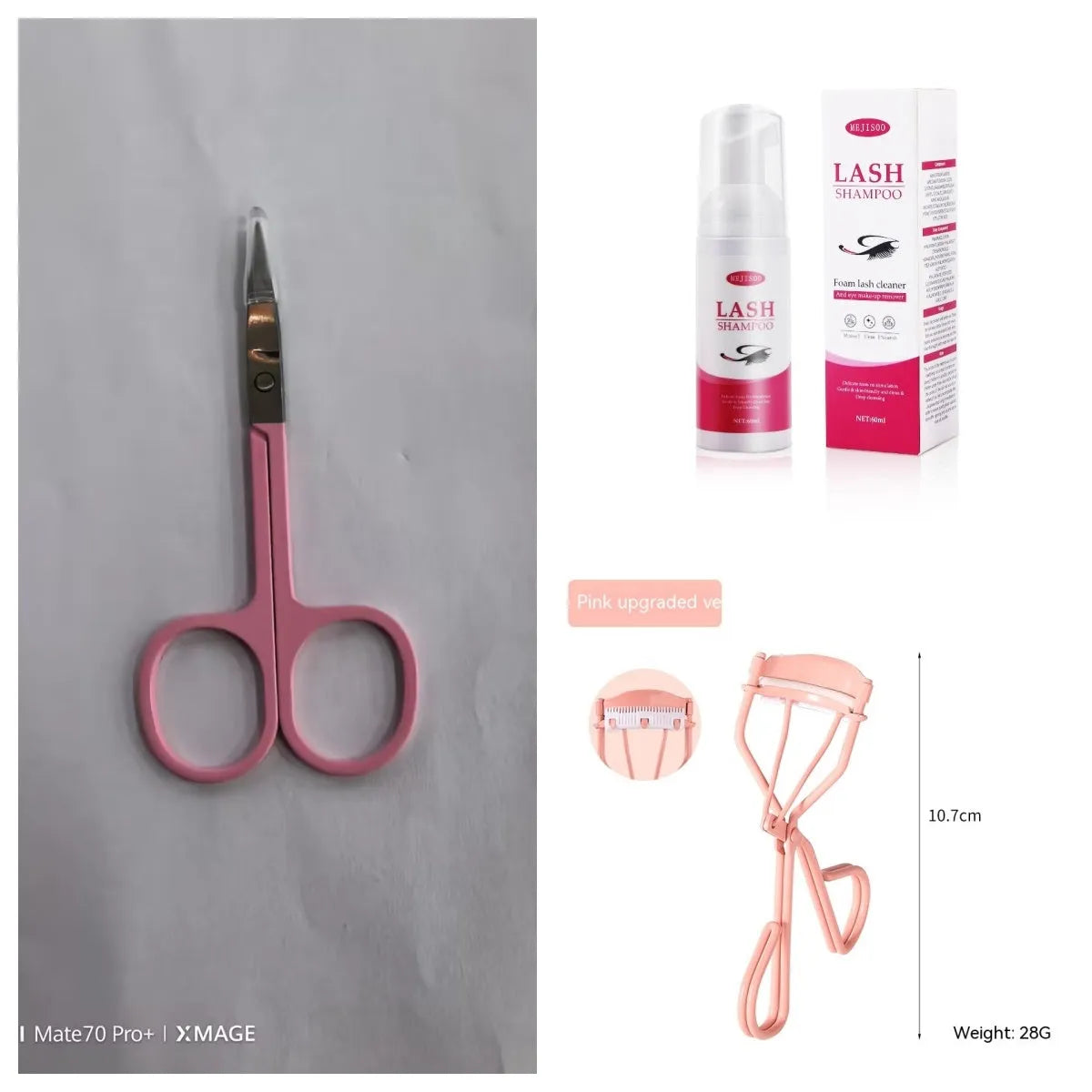 60ml bottle of lash shampoo mousse eyelash cleaning solution with 3.7cm diameter