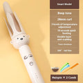 Beige anion automatic hair curler with wired power supply and negative ion technology