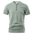 Men's slub cotton short sleeve t-shirt in solid colours showing British style casual design