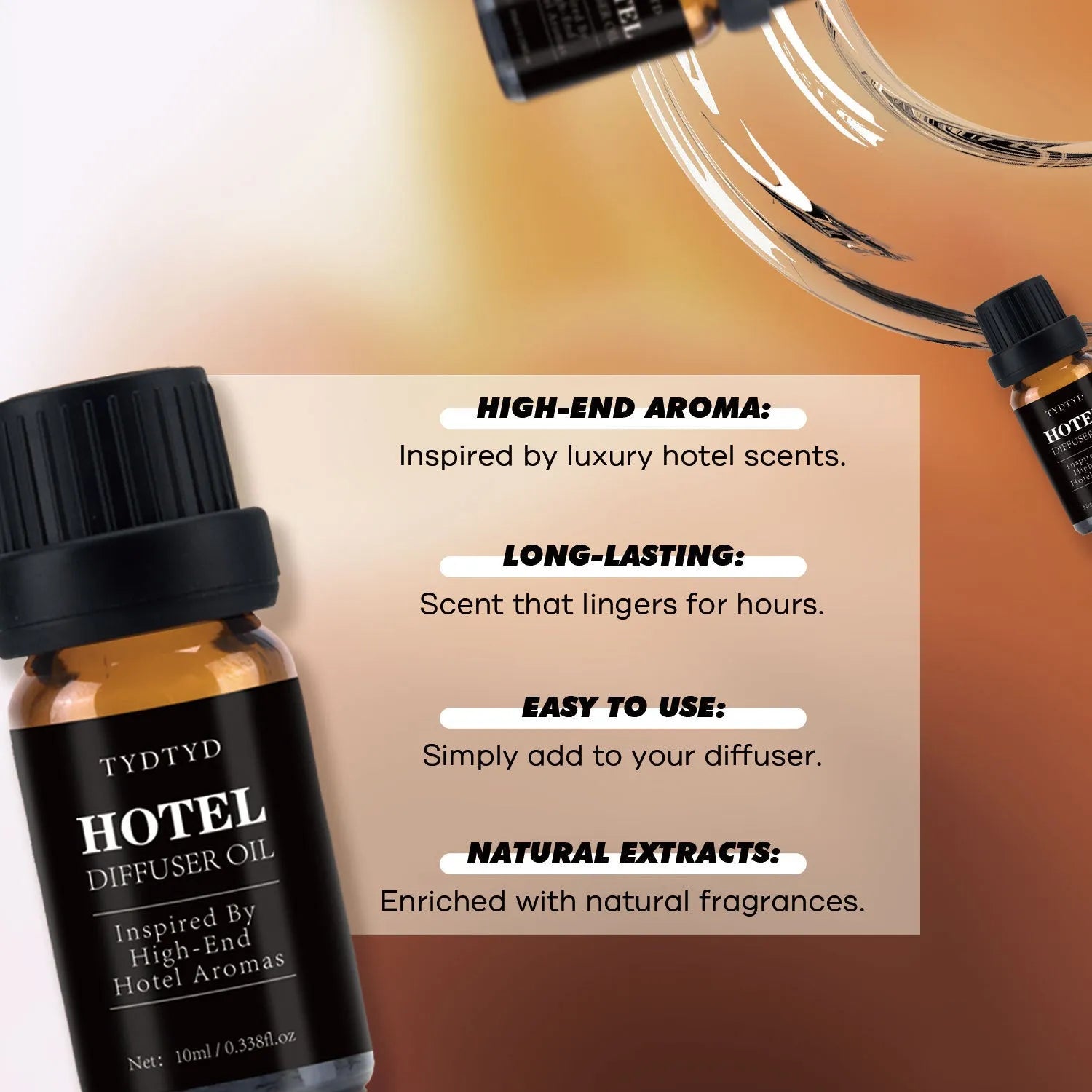 10ml bottle of natural plant fragrance essential oil for universal skin types