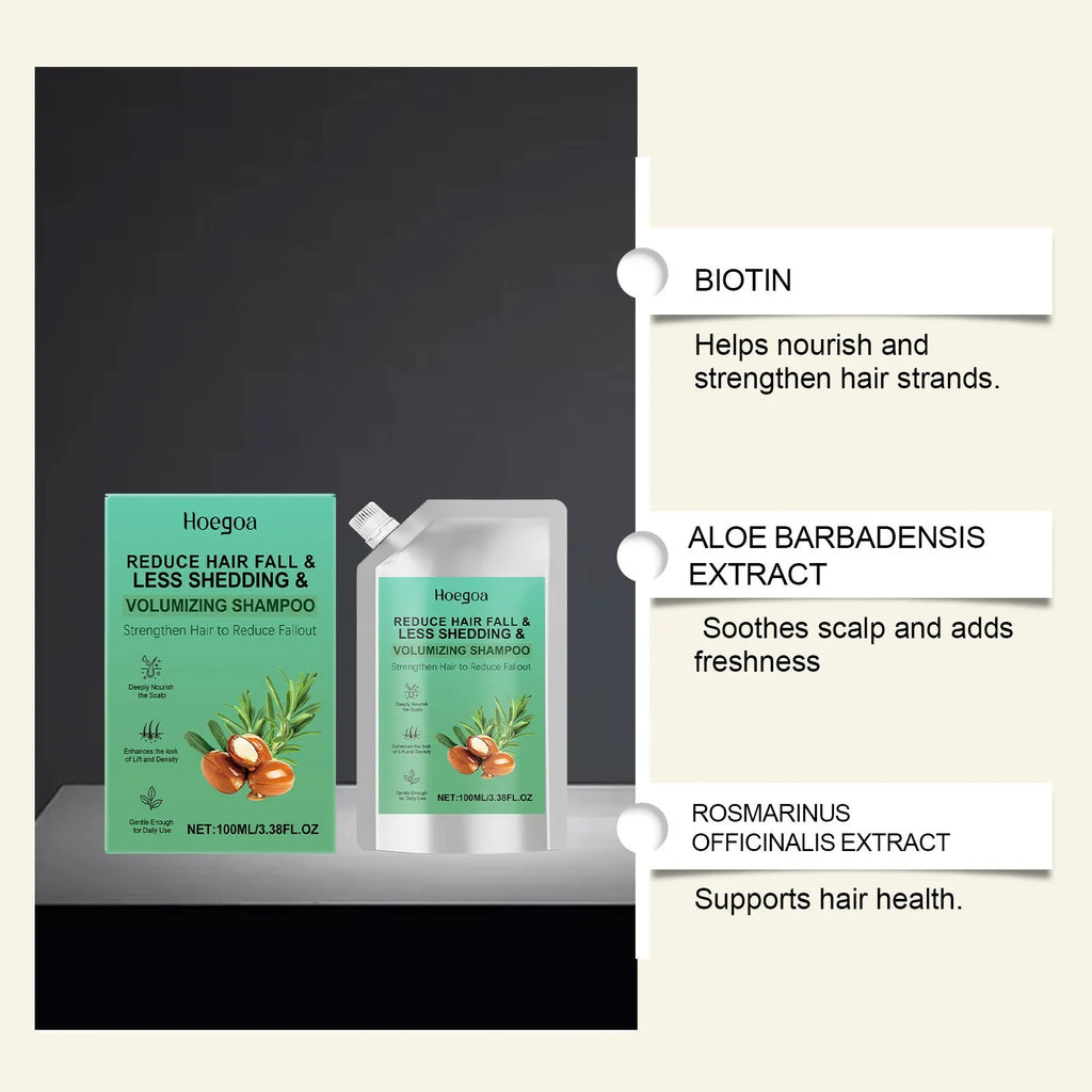Abundant Nourishing Shampoo 100ml bottle with gentle sulphate-free formula containing aloe vera and biotin