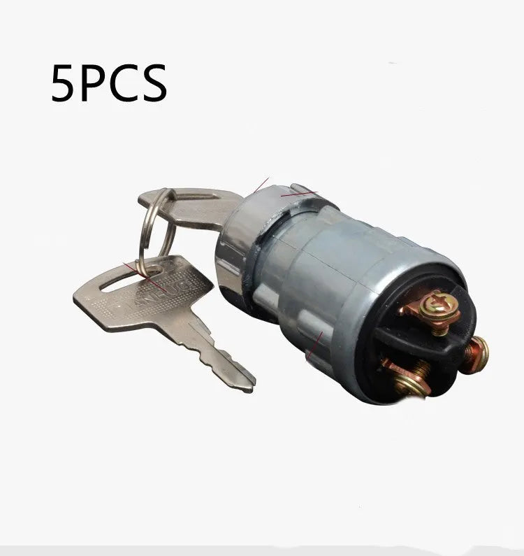 Copper automotive ignition switch with key for trucks and forklifts
