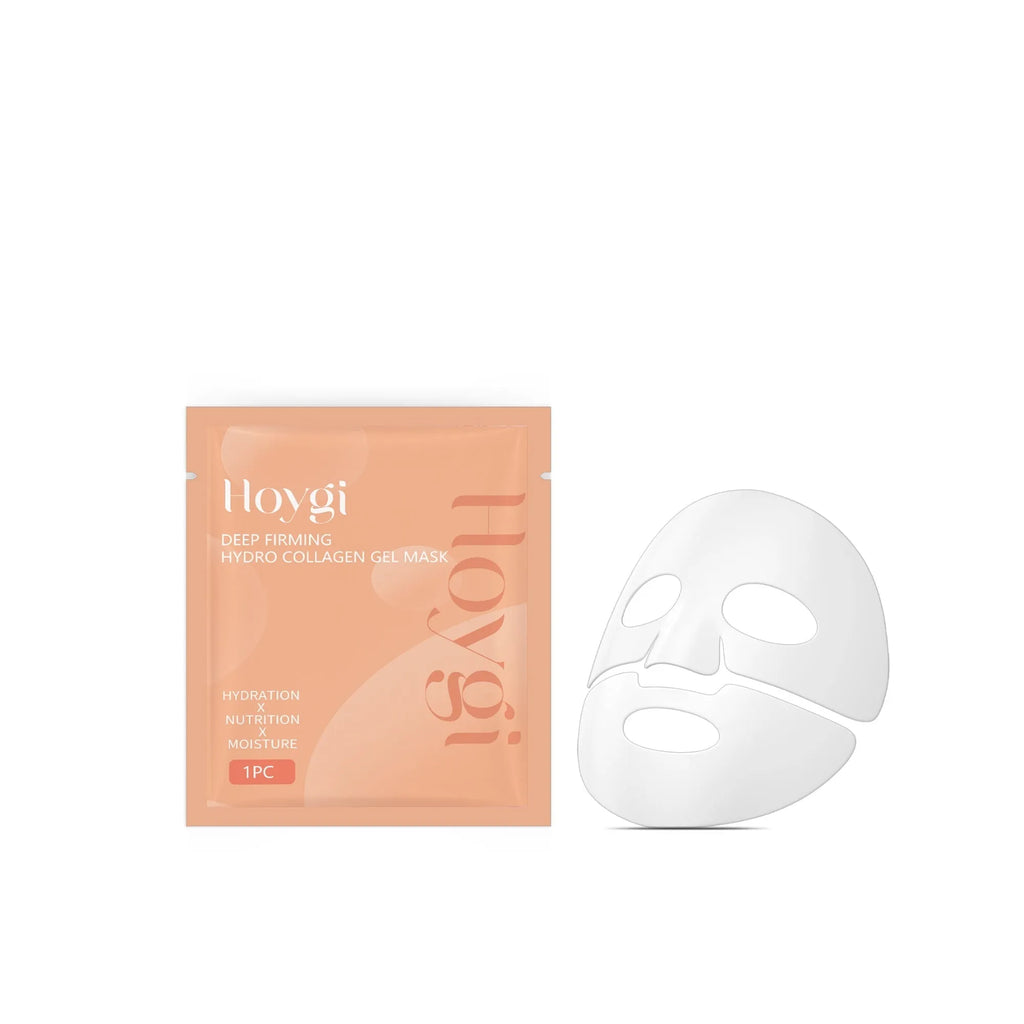 Deep Firming Hydro Collagen Gel Mask in unopened wrapper with green and white packaging