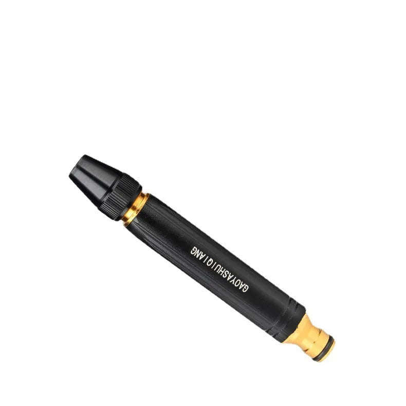 Black diamond car washing gun with alloy or plastic body showing pagoda and nipple spray nozzle options