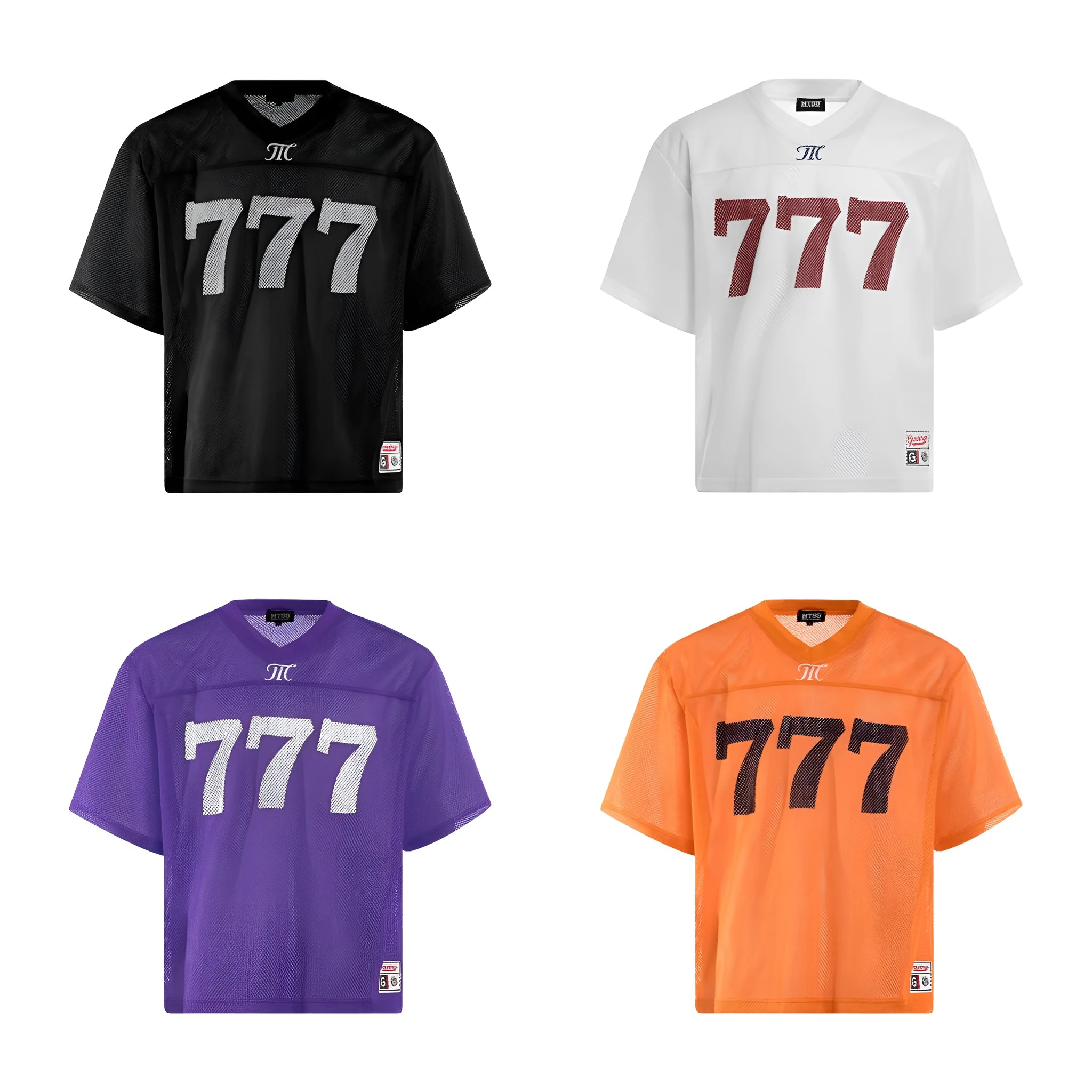 Men's loose retro-style short sleeve T-shirt in black, shown on a hanger.