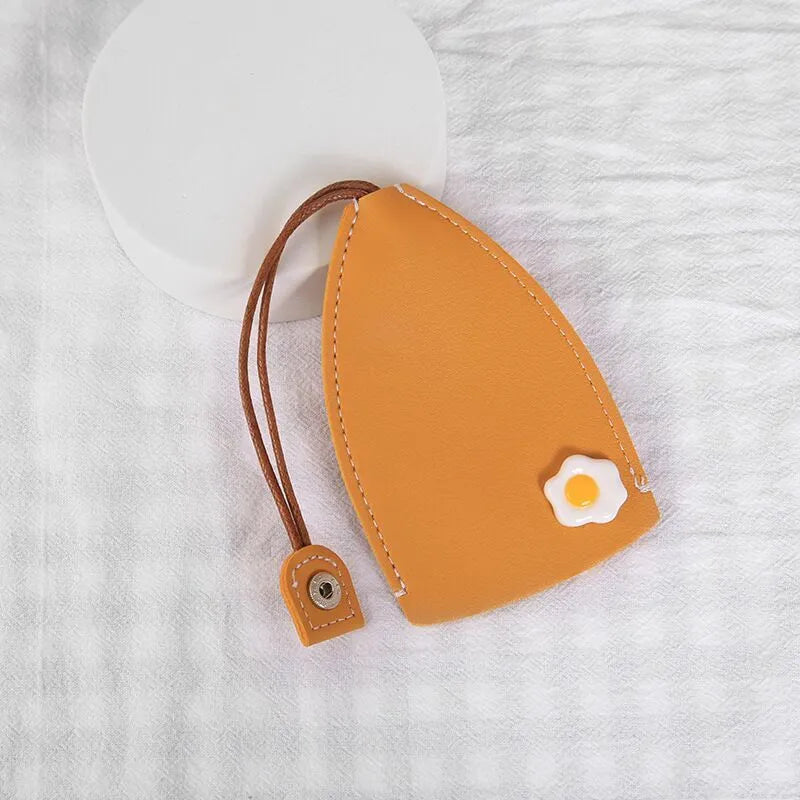 Cartoon design PU leather pull-out car key protector case showing colourful patterns