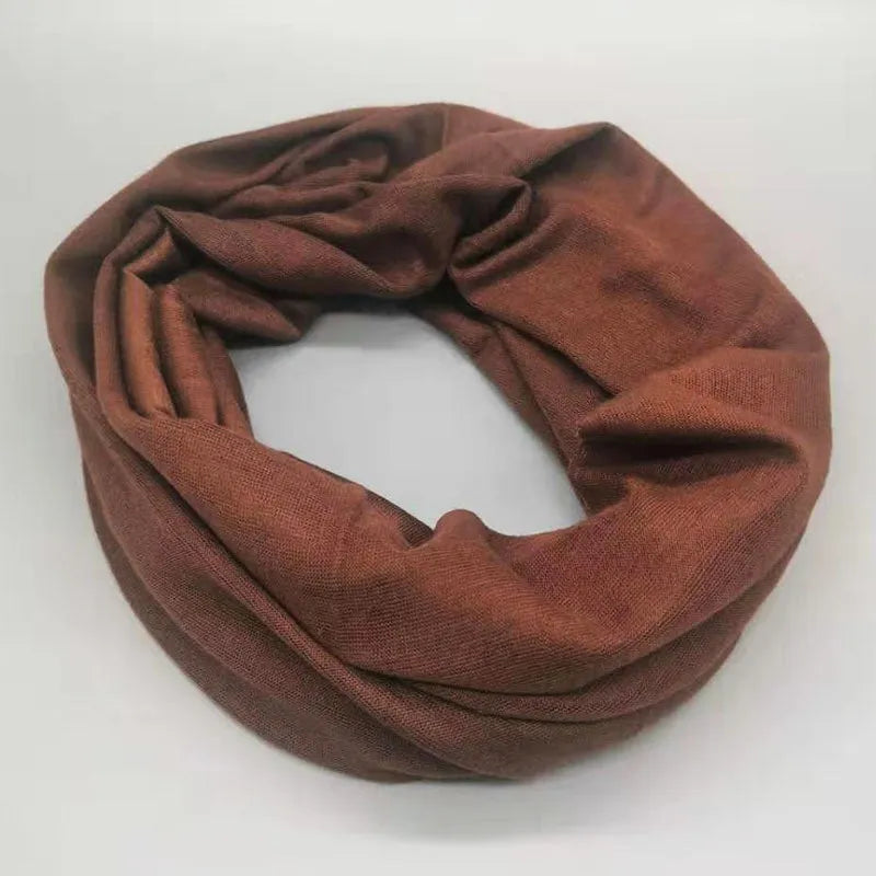 Seamless polyester headscarf for outdoor sports in various colours with free-size design