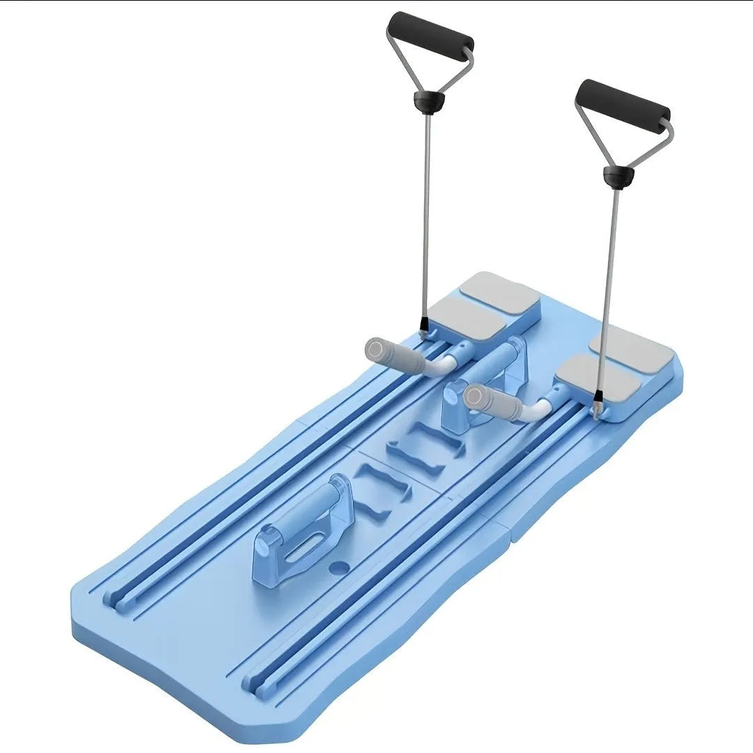 Pink and blue portable ABS fitness board for home core workouts