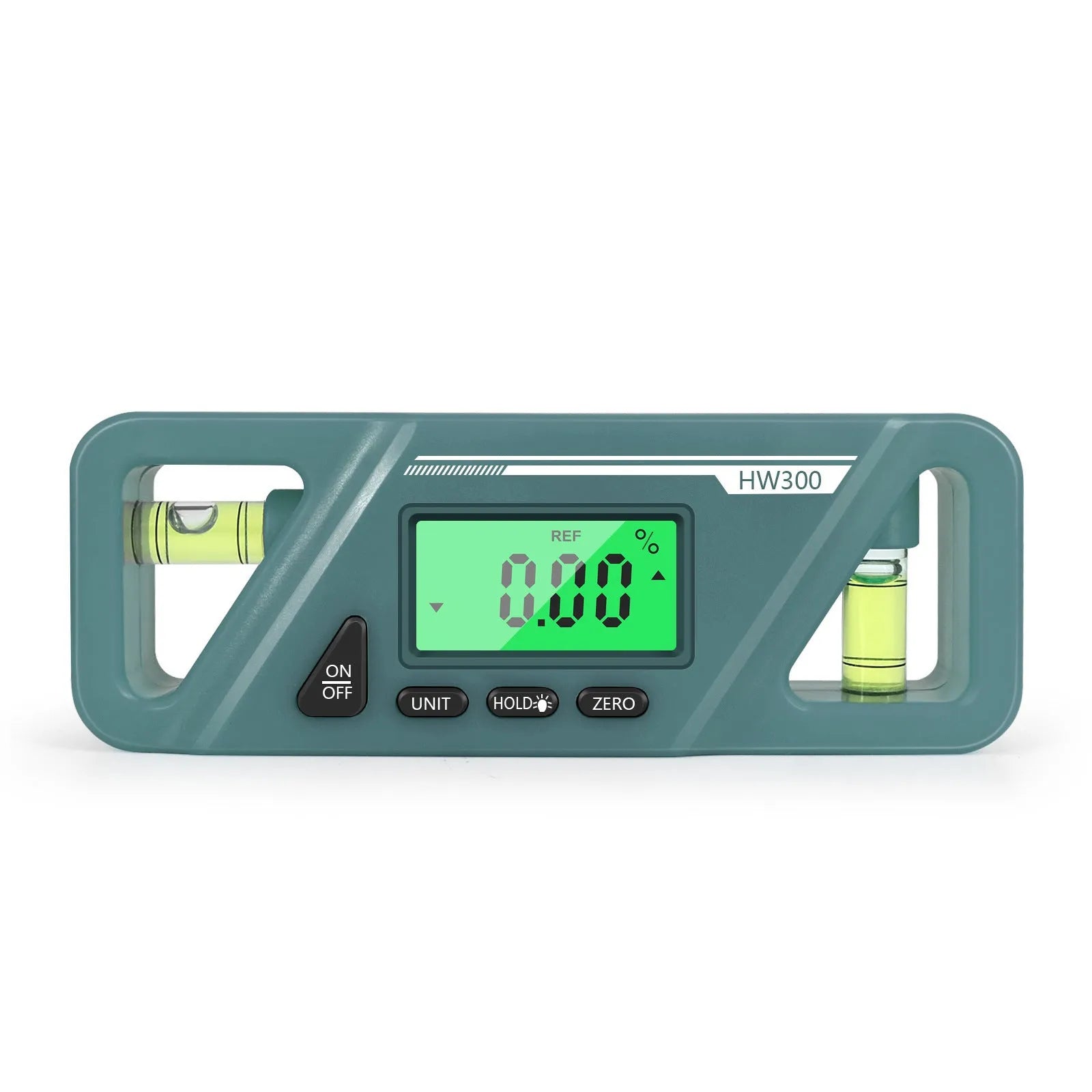 Black digital inclinometer level meter with LCD display and magnetic base, showing angle measurement.