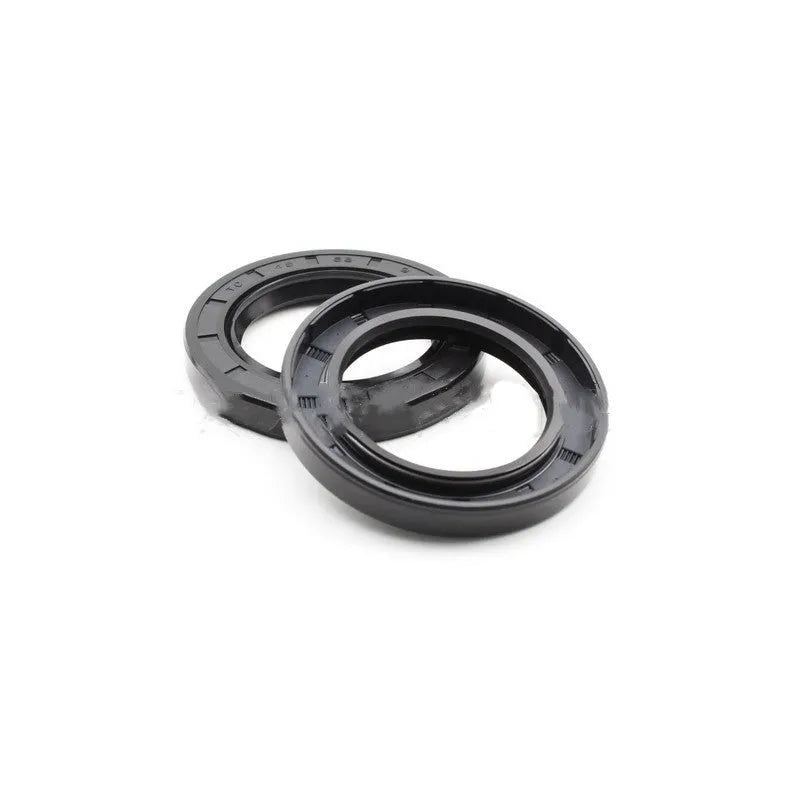 AG100 motorcycle rubber oil seal kit showing multiple black seals with carbon steel cores in various thicknesses