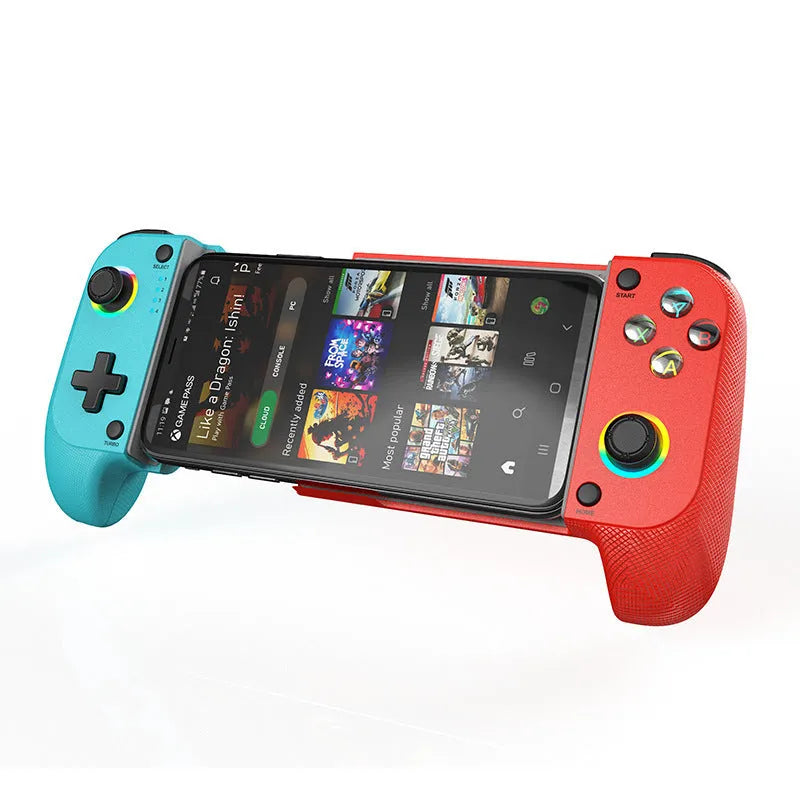 Bluetooth stretching mobile game controller for Android and iOS smartphones