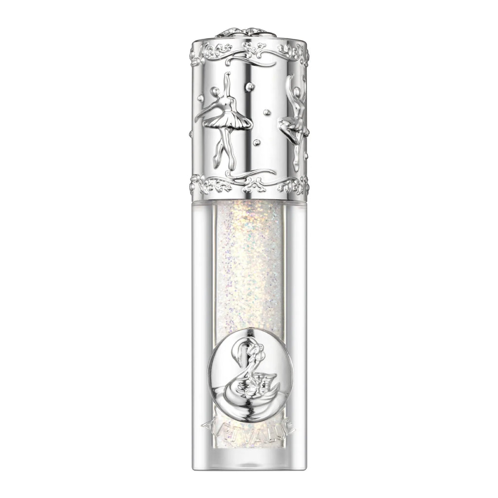 Ballet Liquid Eye Shadow set showing five shimmer colour options in cosmetic containers