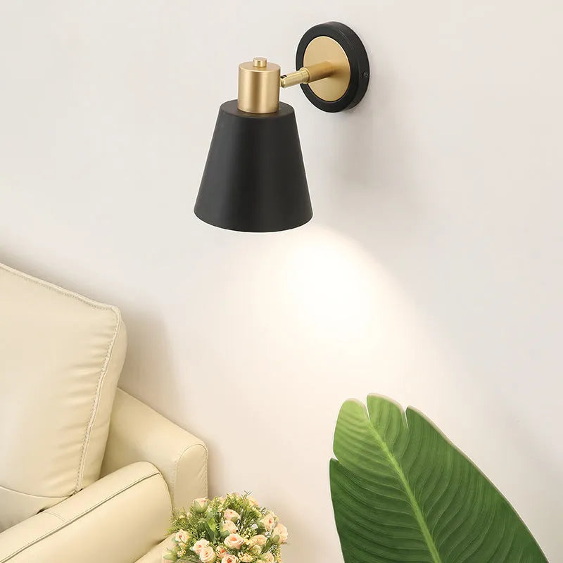 Nordic style iron wall lamp with adjustable colour temperature settings