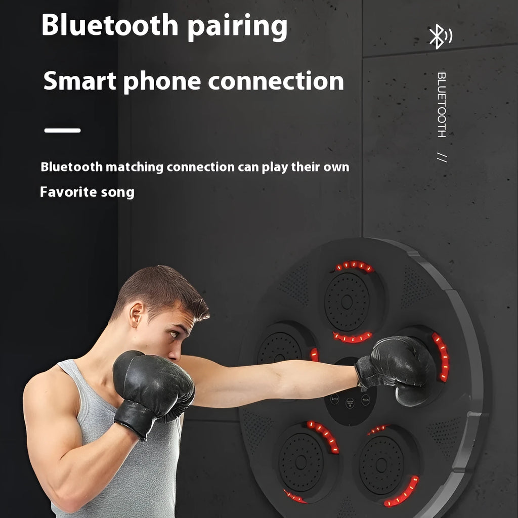 Smart wall-mounted ABS boxing training target with a large battery, shown in multiple colour and style options.