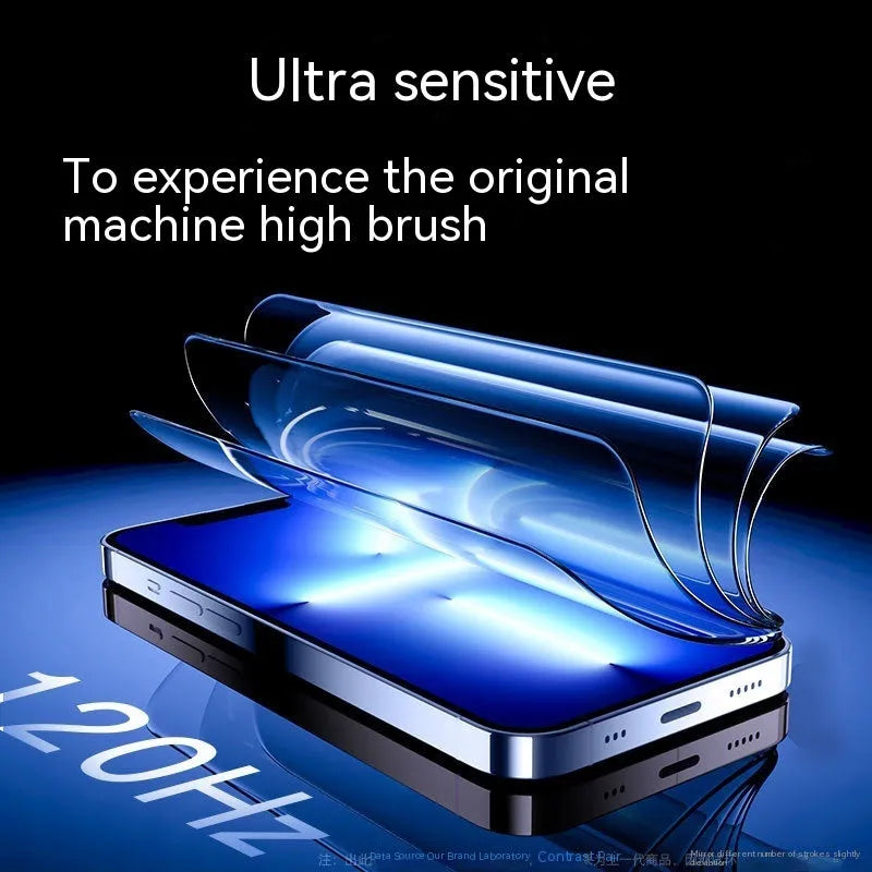 Tempered glass screen protector for iPhone showing HD and frosted privacy options.