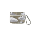 Mirror white clouds silicone hard case for AirPods Pro with glossy finish and cutouts