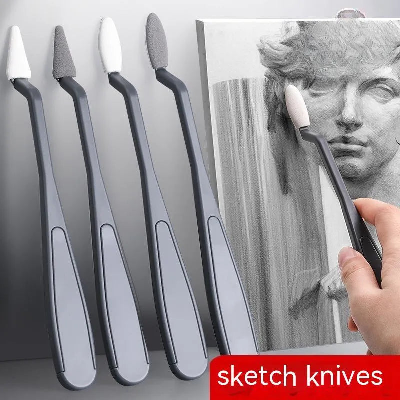 Plastic sketch rubbing knife eraser tool in colour R20212 for removing pen and pencil lines.