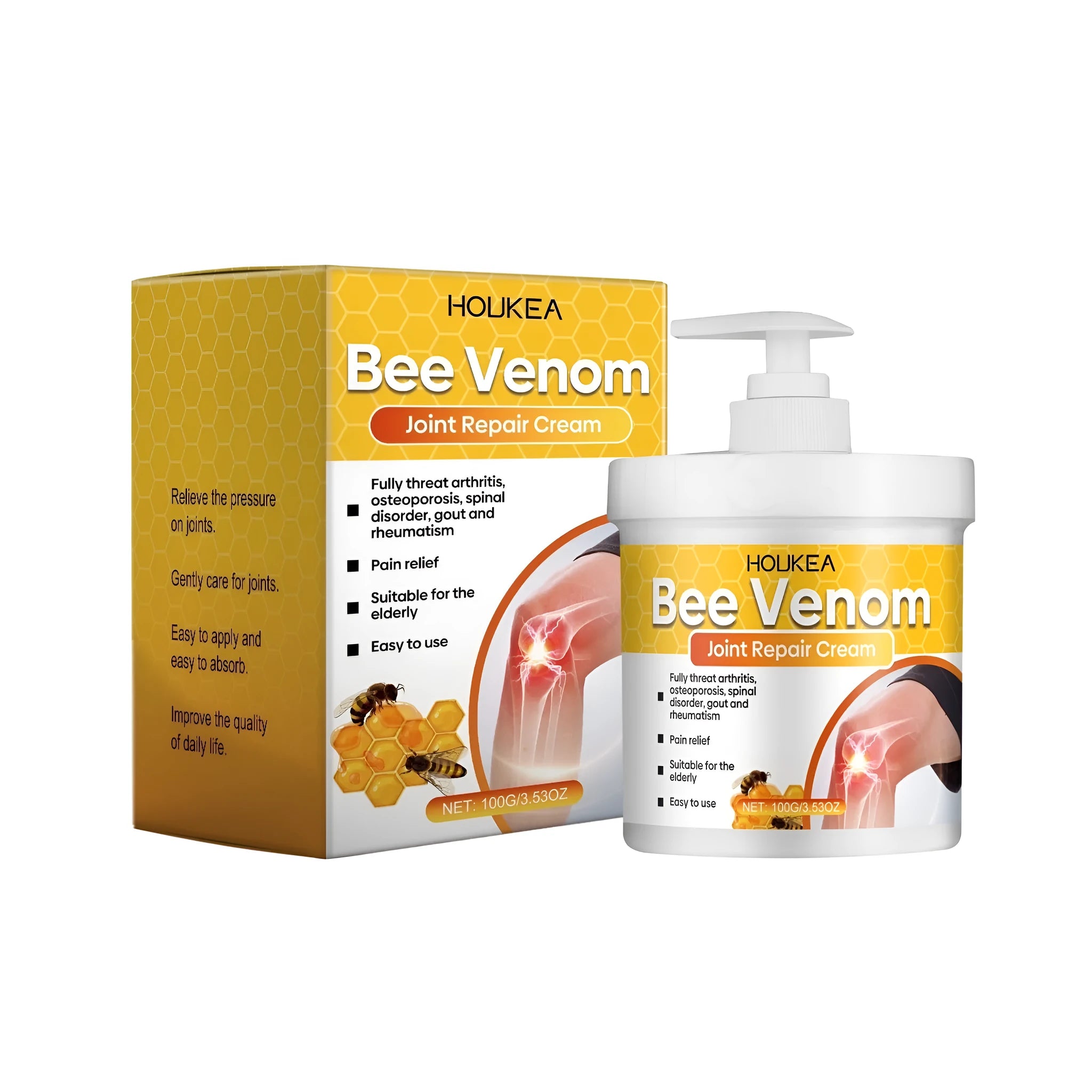 100g jar of joint repair cream with bee venom and chamomile