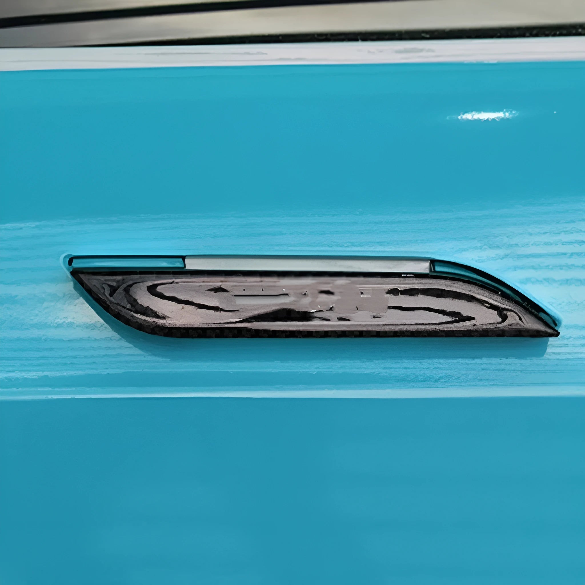 Set of four plain carbon fibre adhesive protection stickers for Tesla Model S door handles.