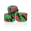 Two camouflage silicone facial fitness balls for masseter exercise and jaw tightening