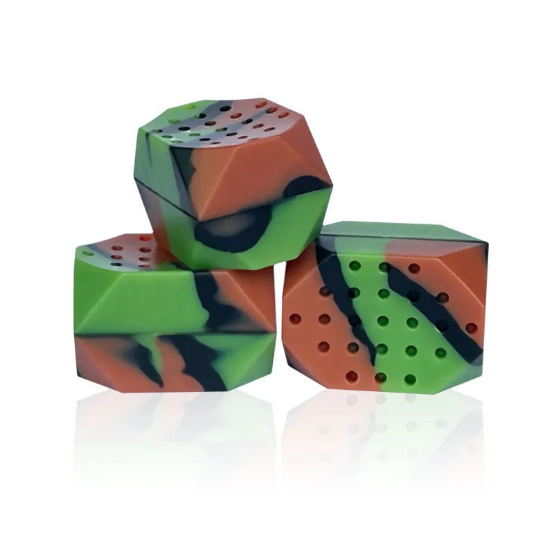 Two camouflage silicone facial fitness balls for masseter exercise and jaw tightening