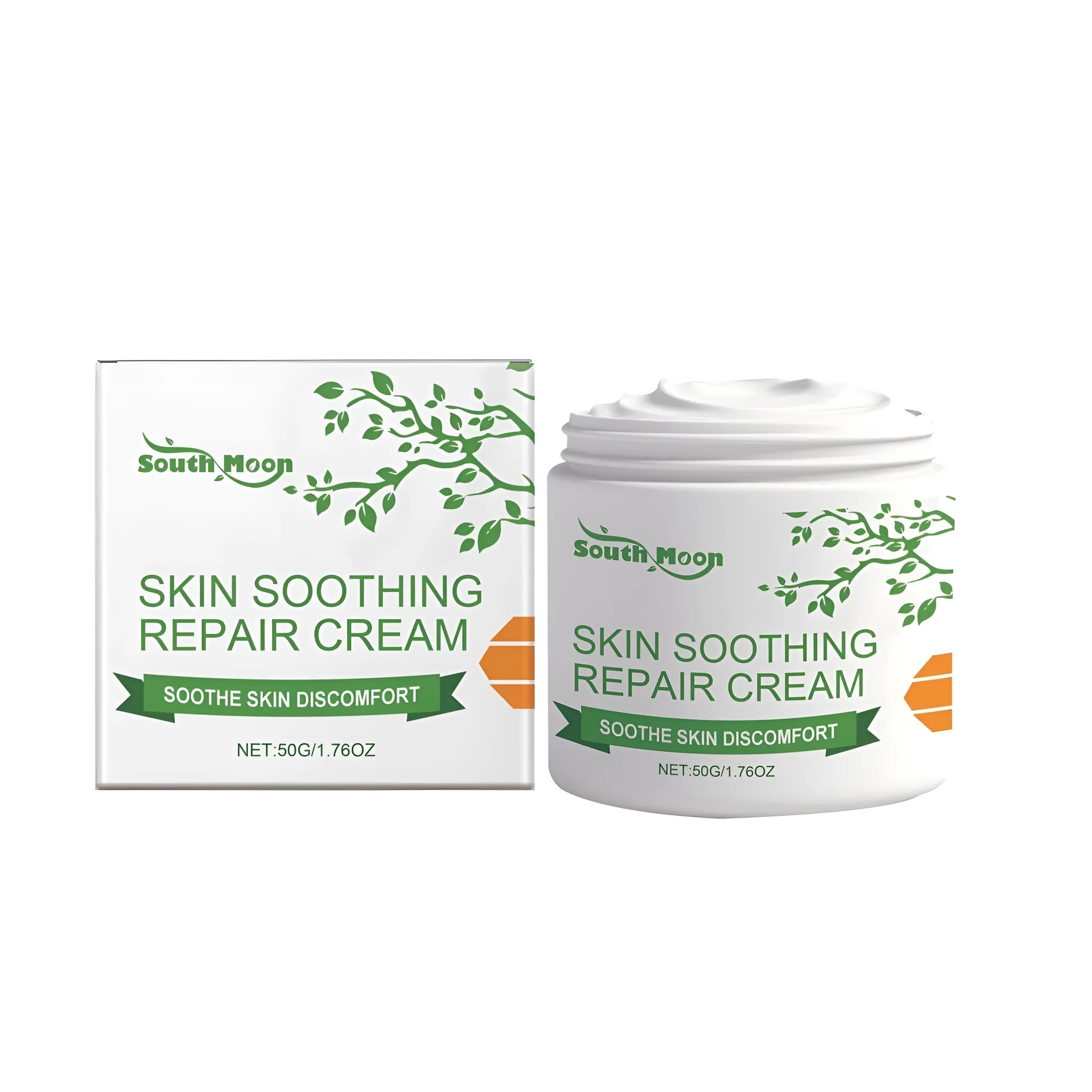 A 50g jar of skin repair cream with aloe vera, mint, and honey