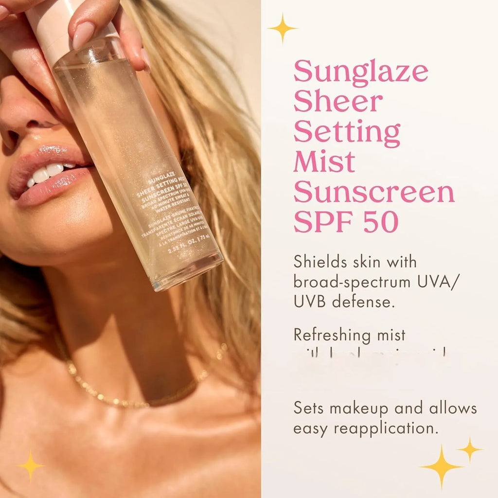 75ml bottle of moisturising makeup setting and toning spray on a white background.