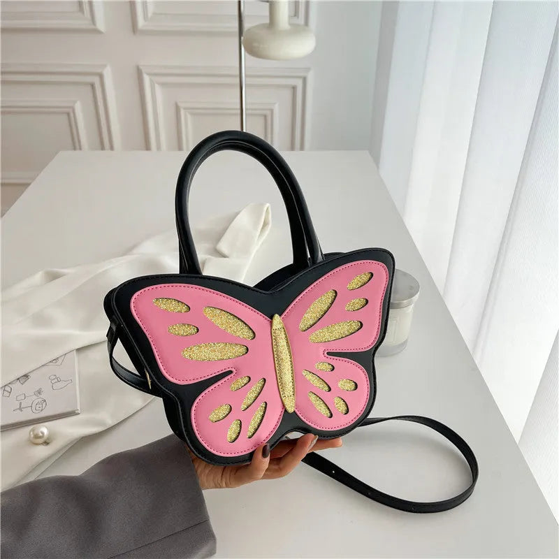 Square shaped PU crossbody shoulder bag in casual style with contrast colour detail