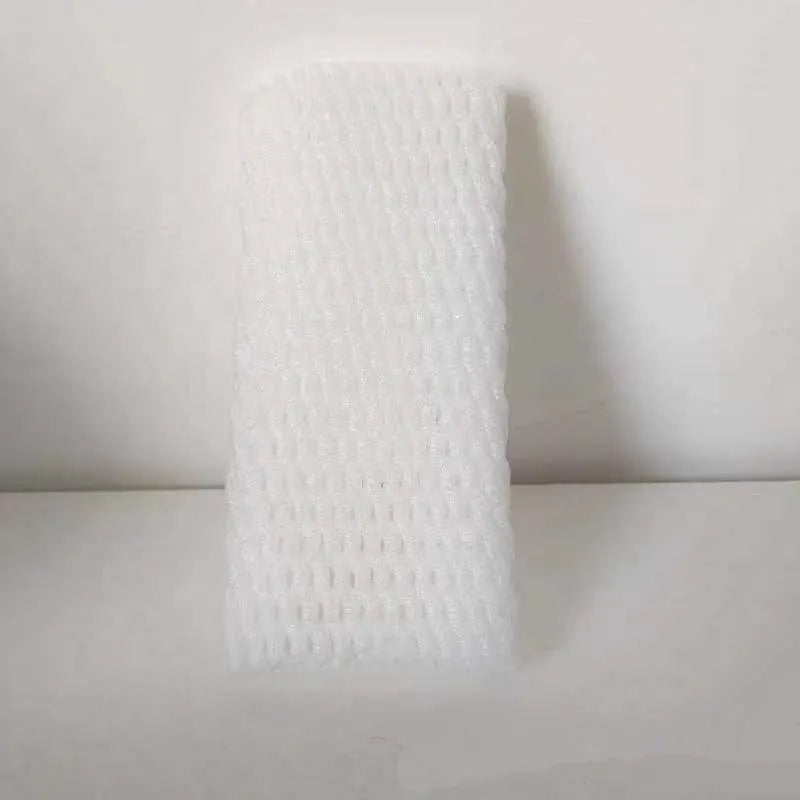 White foam net protective cover for colourful fruit cases available in multiple sizes