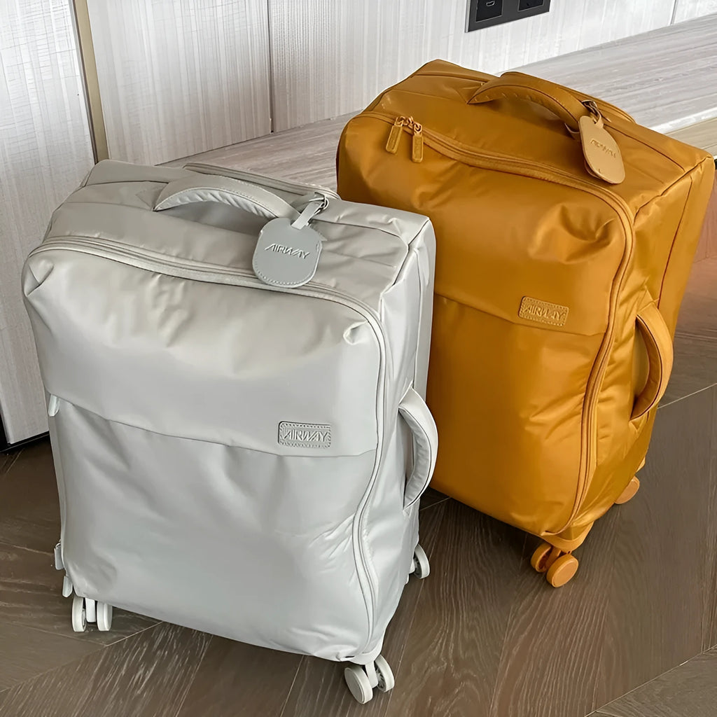 Waterproof Oxford cloth suitcase with universal wheels in bluestone green colour
