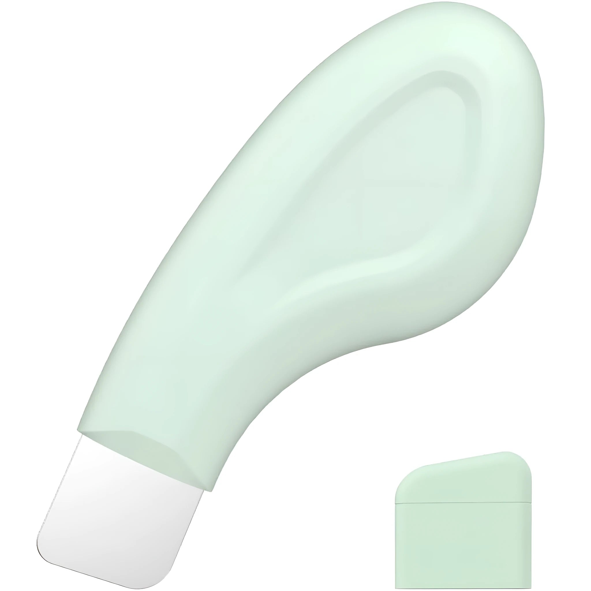 Stainless steel pore scraper face spatula blackhead removal tool with a non-slip handle.