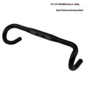 Black UNO aluminium alloy road bike racing drop handlebar showing shallow bend profile.