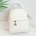 Girls' Korean style embroidered hardback square school bookbag in black, pink or white measuring 16x7x19cm